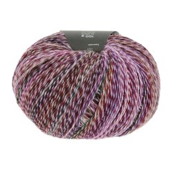 Lang Yarns - Footprints Wool Addict Fv. 11 Lilla/Fuchsia/Brun Multi