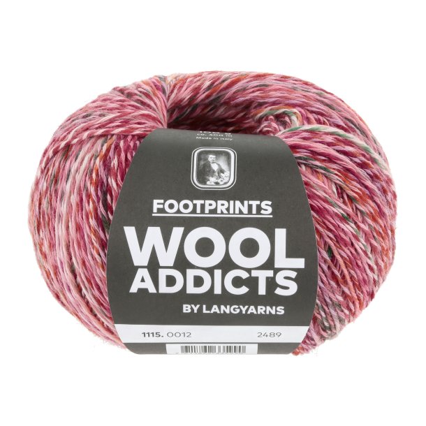 Lang Yarns - Footprints Wool Addict Fv. 12 Pink/Grn/Rose