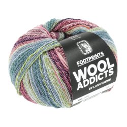 Lang Yarns - Footprints Wool Addict Fv. 14 Bl/Vin/Rose