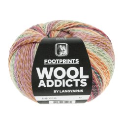 Lang Yarns - Footprints Wool Addict Fv. 15 Orange/Lilla/Grn