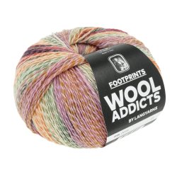 Lang Yarns - Footprints Wool Addict Fv. 15 Orange/Lilla/Grn