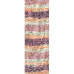 Lang Yarns - Footprints Wool Addict Fv. 15 Orange/Lilla/Grn