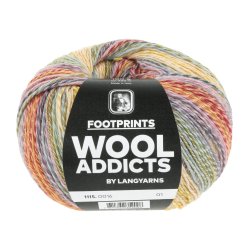 Lang Yarns - Footprints Wool Addict Fv. 16 Gul/Ild/Lilla