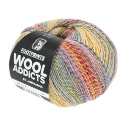 Lang Yarns - Footprints Wool Addict Fv. 16 Gul/Ild/Lilla