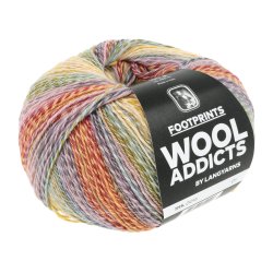 Lang Yarns - Footprints Wool Addict Fv. 16 Gul/Ild/Lilla