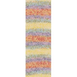 Lang Yarns - Footprints Wool Addict Fv. 16 Gul/Ild/Lilla