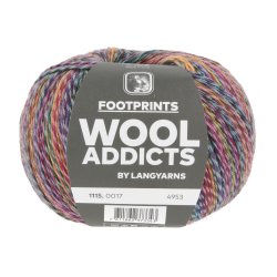 Lang Yarns - Footprints Wool Addict Fv. 17 B�r/Gr�n/Bl� Multi