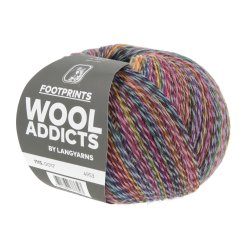 Lang Yarns - Footprints Wool Addict Fv. 17 B�r/Gr�n/Bl� Multi