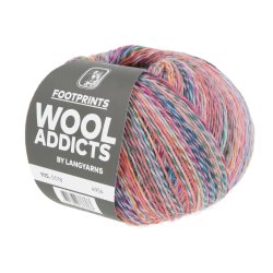 Lang Yarns - Footprints Wool Addict Fv. 18 Multi Lilla/B�r/Bl�