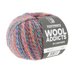 Lang Yarns - Footprints Wool Addict Fv. 18 Multi Lilla/B�r/Bl�