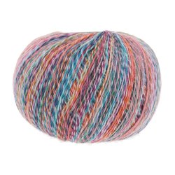 Lang Yarns - Footprints Wool Addict Fv. 18 Multi Lilla/B�r/Bl�
