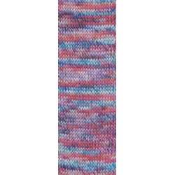 Lang Yarns - Footprints Wool Addict Fv. 18 Multi Lilla/B�r/Bl�