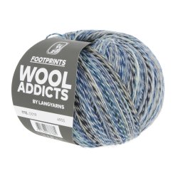 Lang Yarns - Footprints Wool Addict Fv. 19 Bl�/Beige/Jeans Multi
