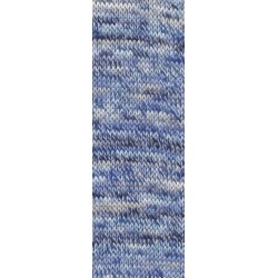 Lang Yarns - Footprints Wool Addict Fv. 19 Bl�/Beige/Jeans Multi
