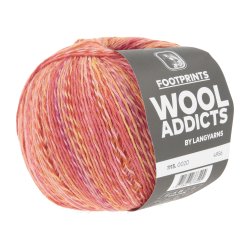 Lang Yarns - Footprints Wool Addict Fv. 20 Orange/Pink/B�r Multi