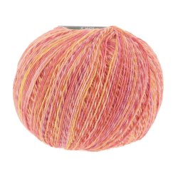 Lang Yarns - Footprints Wool Addict Fv. 20 Orange/Pink/B�r Multi