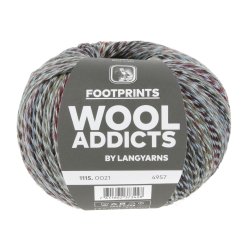 Lang Yarns - Footprints Wool Addict Fv. 21 Bordeaux/Gr�/Lavendel