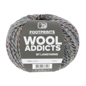 Lang Yarns - Footprints Wool Addict Fv. 21 Bordeaux/Gr�/Lavendel