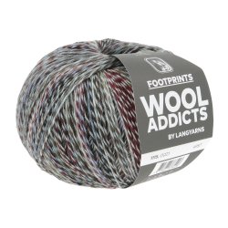 Lang Yarns - Footprints Wool Addict Fv. 21 Bordeaux/Gr�/Lavendel