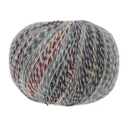 Lang Yarns - Footprints Wool Addict Fv. 21 Bordeaux/Gr�/Lavendel