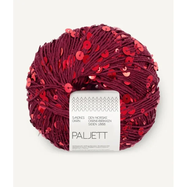 Sandnes - Paljett Fv. 4370 Berry Glow. 