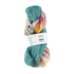 Lang Yarns - Muse H�ndfarvet Fv. 09 Turkis Printed