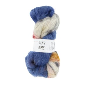 Lang Yarns - Muse H�ndfarvet Fv. 11 Bl� Printed