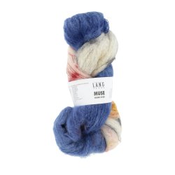 Lang Yarns - Muse H�ndfarvet Fv. 11 Bl� Printed