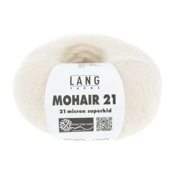 Lang Yarns - Mohair 21 Fv. 02 Egg White