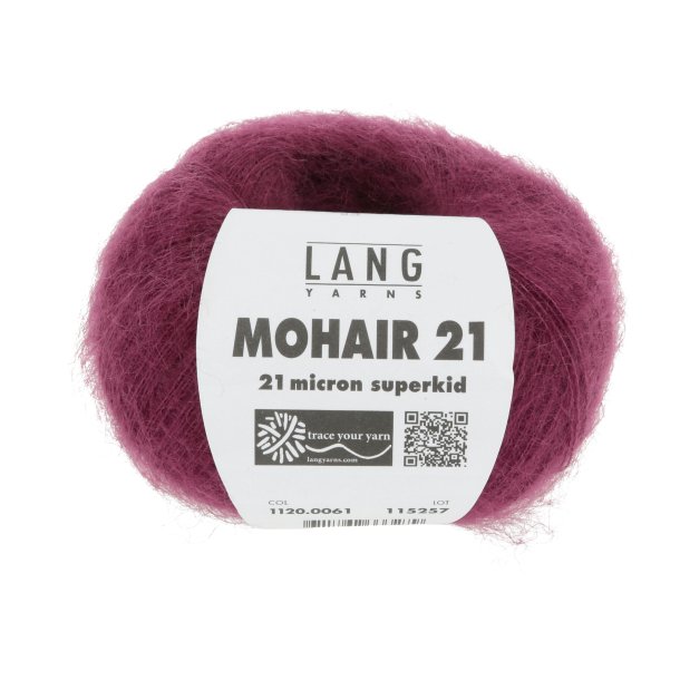 Lang Yarns - Mohair 21 Fv. 61 Burgunder