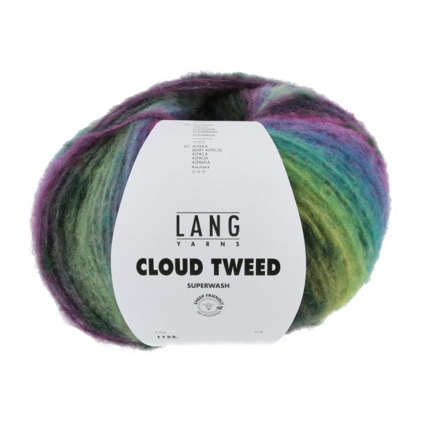 Lang Yarns - Cloud Tweed Fv. 06 Lilla/Grn