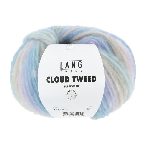 Lang Yarns - Cloud Tweed Fv. 10 Azur/lilla/Camel