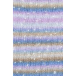 Lang Yarns - Cloud Tweed Fv. 10 Azur/lilla/Camel