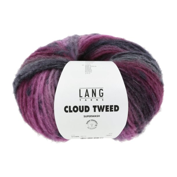 Lang Yarns - Cloud Tweed Fv. 12 Fuchsia/Eggplant/Petrol