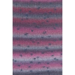 Lang Yarns - Cloud Tweed Farve 12 Fuchsia/Eggplant/Petrol