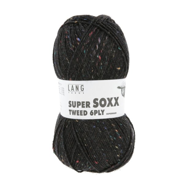 Lang Yarns - Super Soxx Tweed 6 PLY Fv. 04 Sort