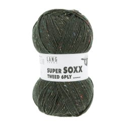 Lang Yarns - Super Soxx Tweed 6 PLY Fv. 18 M�rk Gr�n