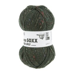 Lang Yarns - Super Soxx Tweed 6 PLY Fv. 18 M�rk Gr�n
