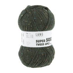 Lang Yarns - Super Soxx Tweed 6 PLY Fv. 18 M�rk Gr�n