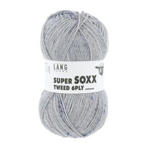 Lang Yarns - Super Soxx Tweed 6 PLY Fv. 33 Lys Jeans