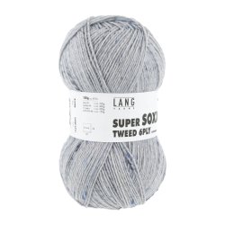 Lang Yarns - Super Soxx Tweed 6 PLY Fv. 33 Lys Jeans