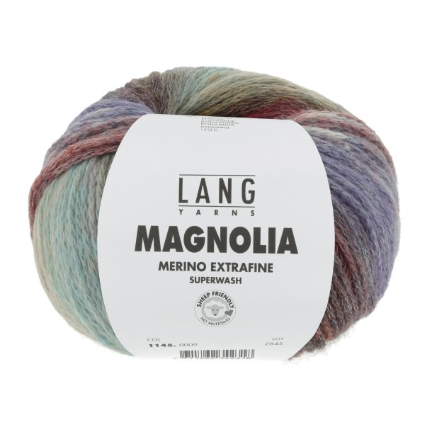 Lang Yarns - Magnolia Fv. 09 Eggplant/Sennep/Rd