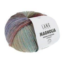 Lang Yarns - Magnolia Fv. 09 Eggplant/Sennep/Rd