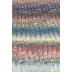 Lang Yarns - Magnolia Fv. 09 Eggplant/Sennep/Rd