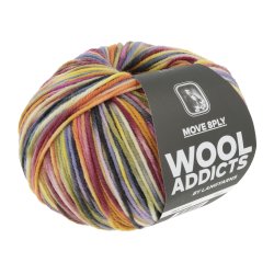 Lang Yarns - Move 8PLY Fv. 02 Lilla/Rd/Gul