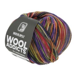 Lang Yarns - Move 8PLY Fv. 04 Orange/Lilla/Mursten