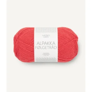 Sandnes - Alpakka Flgetrd Farve 4008 Poppy