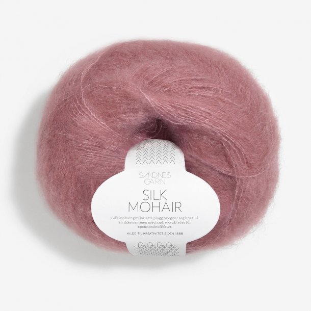 Sandnes - Silk Mohair Fv. 4244 Mrk Gammel Rosa  