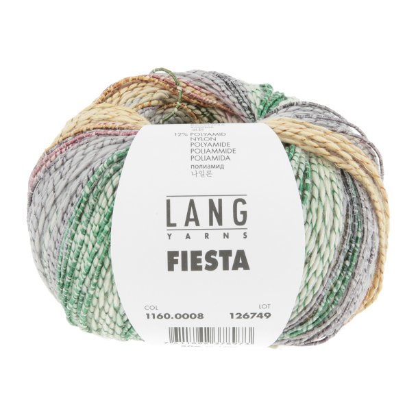 Lang Yarns - Fiesta Fv. 08 Gr�n/Gul/Rose/Gr�