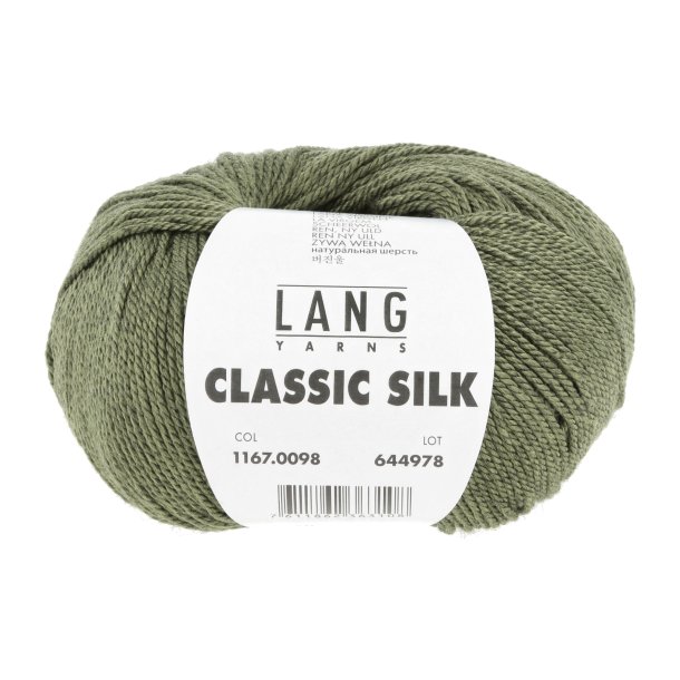 Lang Yarns - Classic Silk Fv. 98 Mrk Oliven